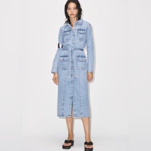 Zara denim dress with pockets
